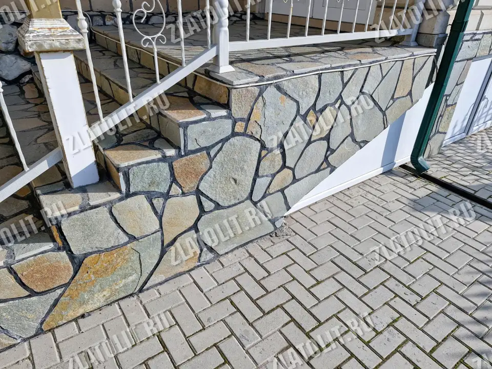 плитняк златолит Серебро для облицовки в наличии от производителя